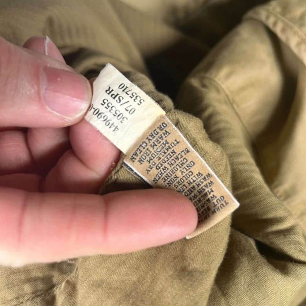 Banana Republic Jacket Mens XL Harrington Moto Mandarin Collar Canvas‎ Zip Dad